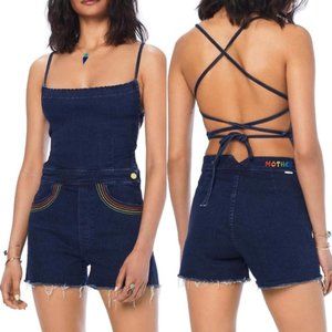 MOTHER Tie-Back Jean Romper Size 26